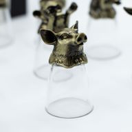 Bottom Up Shot Glasses (25ml) - Chinese Zodiac Creatures - Antique Bronze
