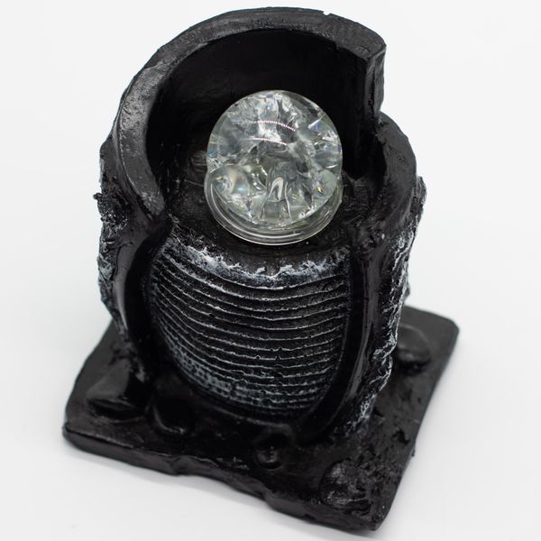 Tabletop Water Feature -15x13x20cm - Water Pot & Crystal Ball