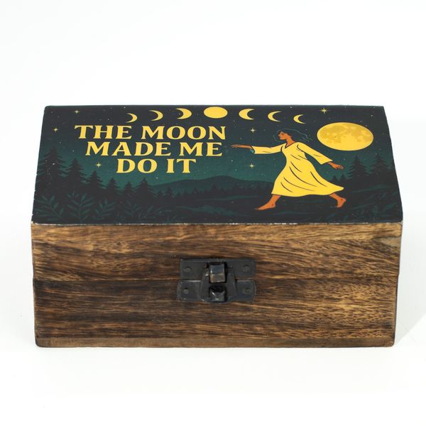 Medium Enamelled Box - The Moon Made me Do It
