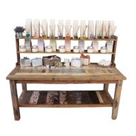 A&C Table with top shelf - 220cmx77cm