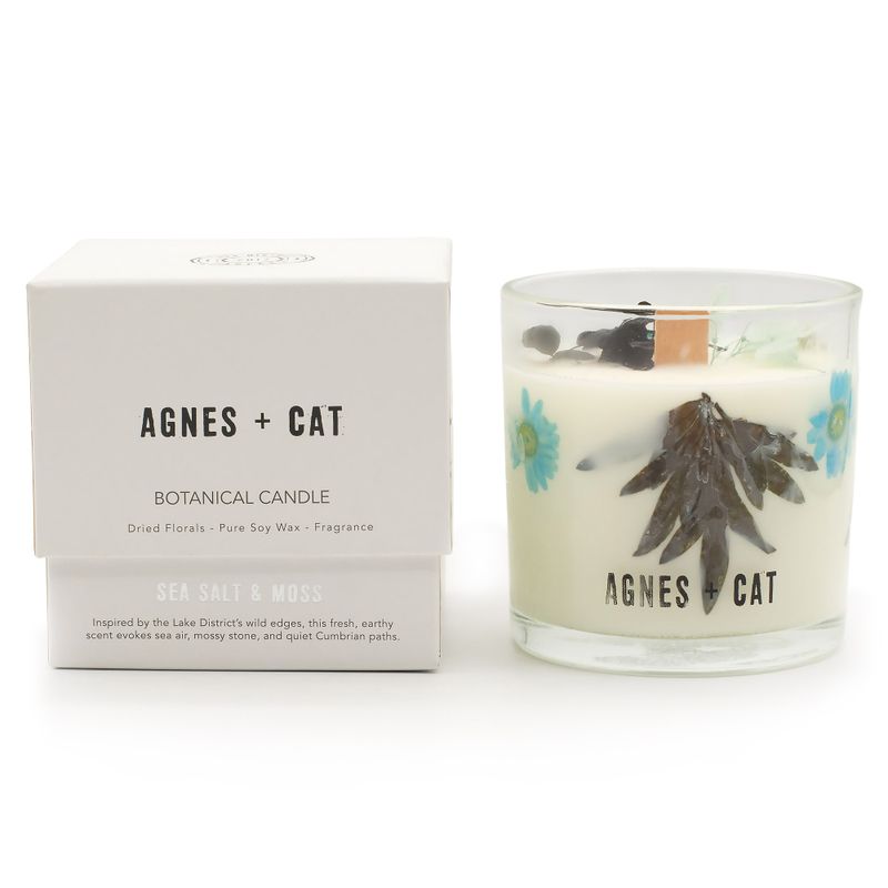 Agnes & Cat Botanical Soy Candle - Seasalt & Moss