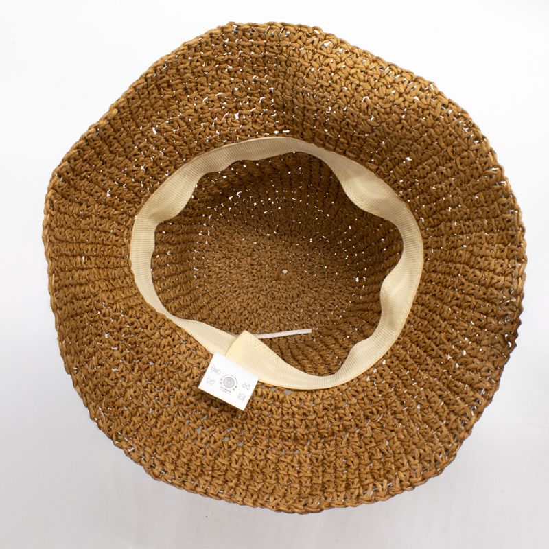 Nomad Sari Floppy Straw Sun Hat - Natural Coffee