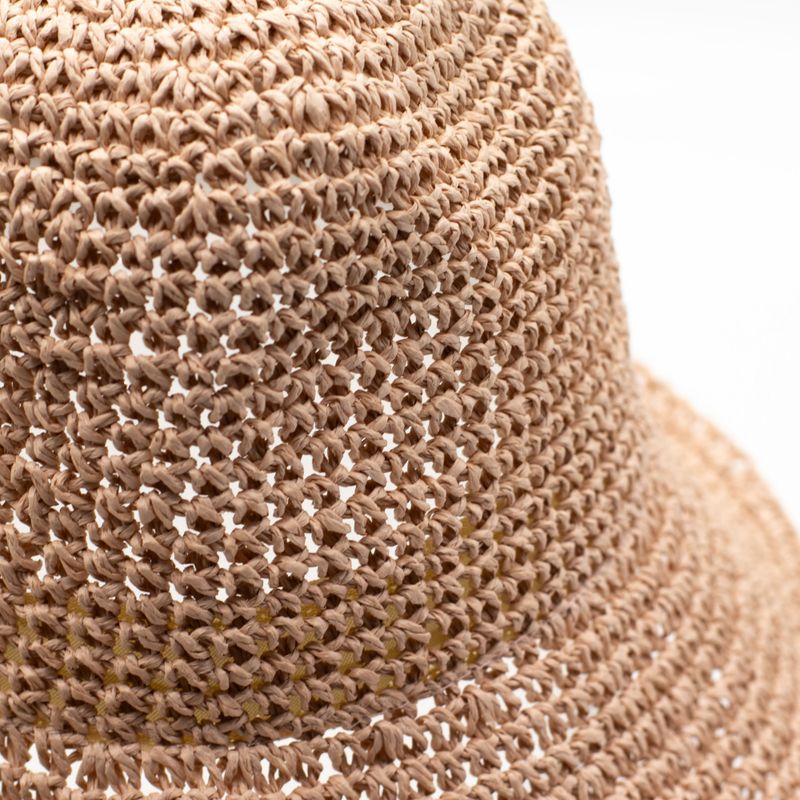 Floppy Straw Sun Hat - Rose Blush