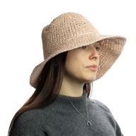 Floppy Straw Sun Hat - Rose Blush
