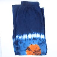Japanese Style Lounge Pants - Med -Blue, Teal / Orange