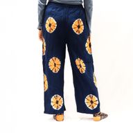 Japanese Style Lounge Pants - Large -Blue, Orange