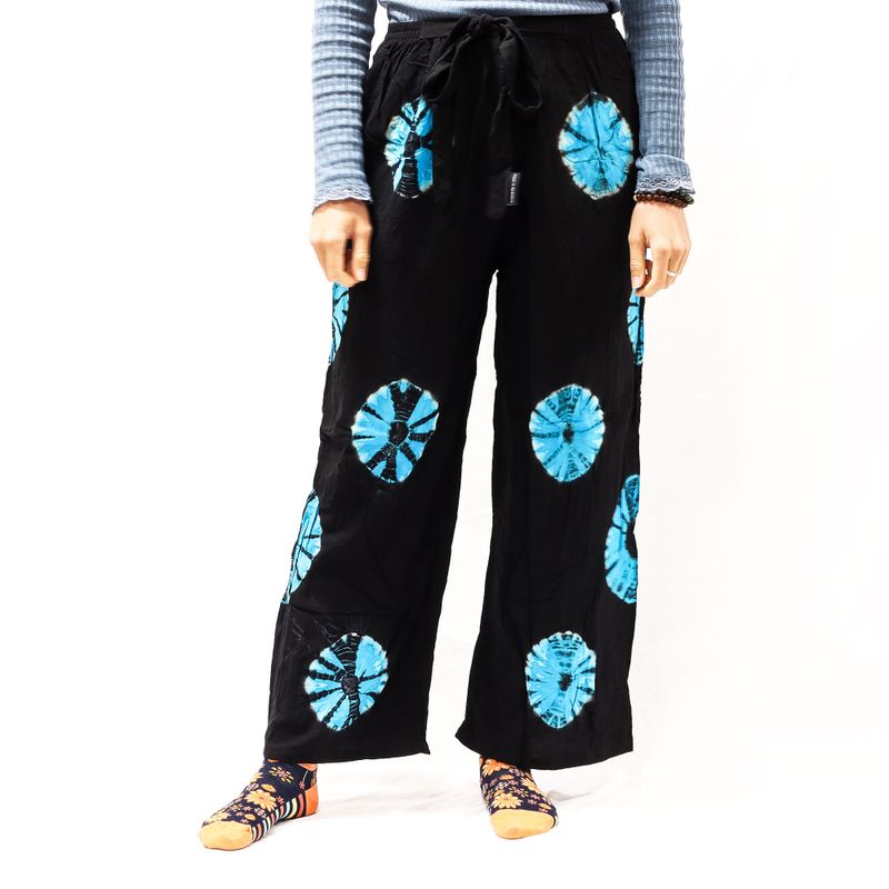 Japanese Style Lounge Pants - Large -Black, Blue