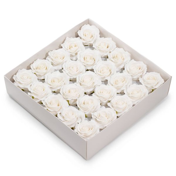 Craft Soap Flower - (5-Layer) Romatic Rose - White
