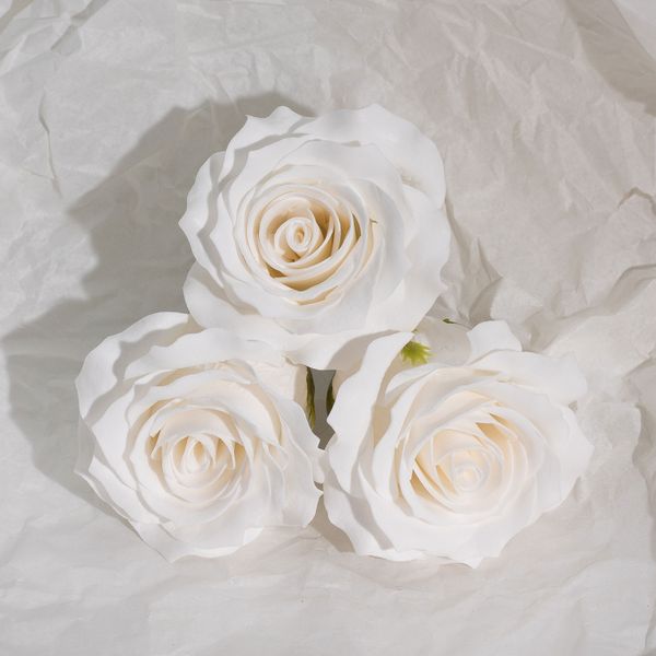 Craft Soap Flower - (5-Layer) Romatic Rose - White
