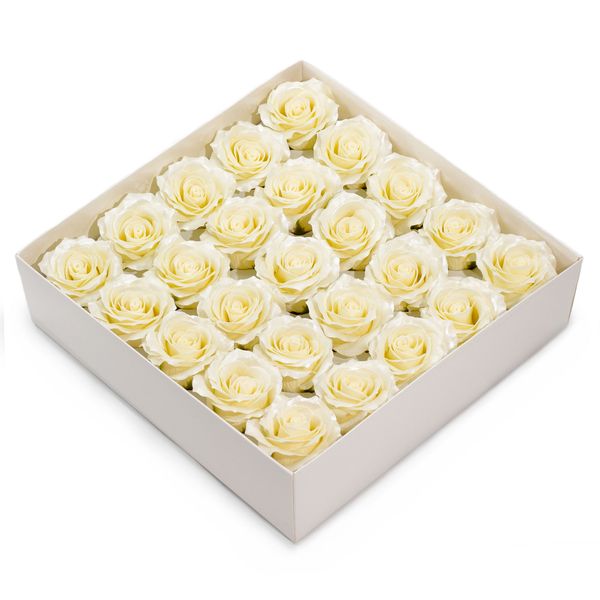 Craft Soap Flower - (5-Layer) Decorative Only Rose - Silk Trimmed - Bridal Pearl Bloom