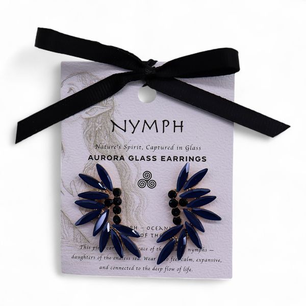 Royal Blue - Vintage Glass - Fairies - Earrings