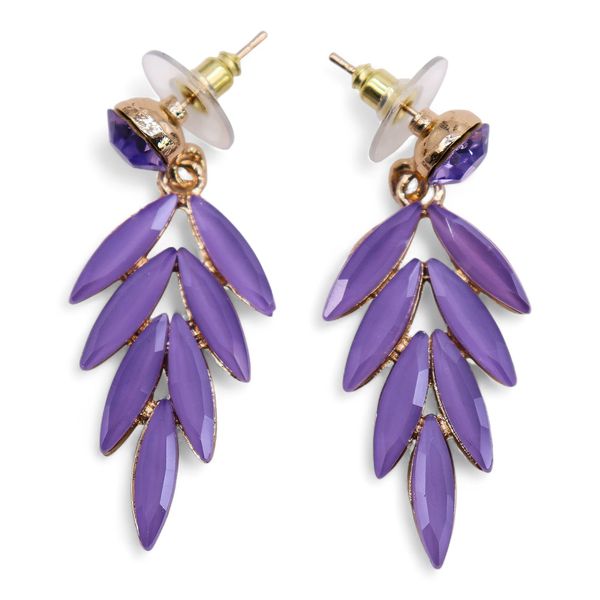 Lavender - Vintage Glass - Fairies - Earrings