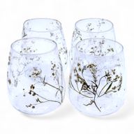 Natural Floral Glass - Vase Candle Holder - Daisy - (12x11cm)