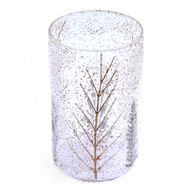 Natural Floral Glass - Tall Vase Candle Holder - Pine - (19x11cm)