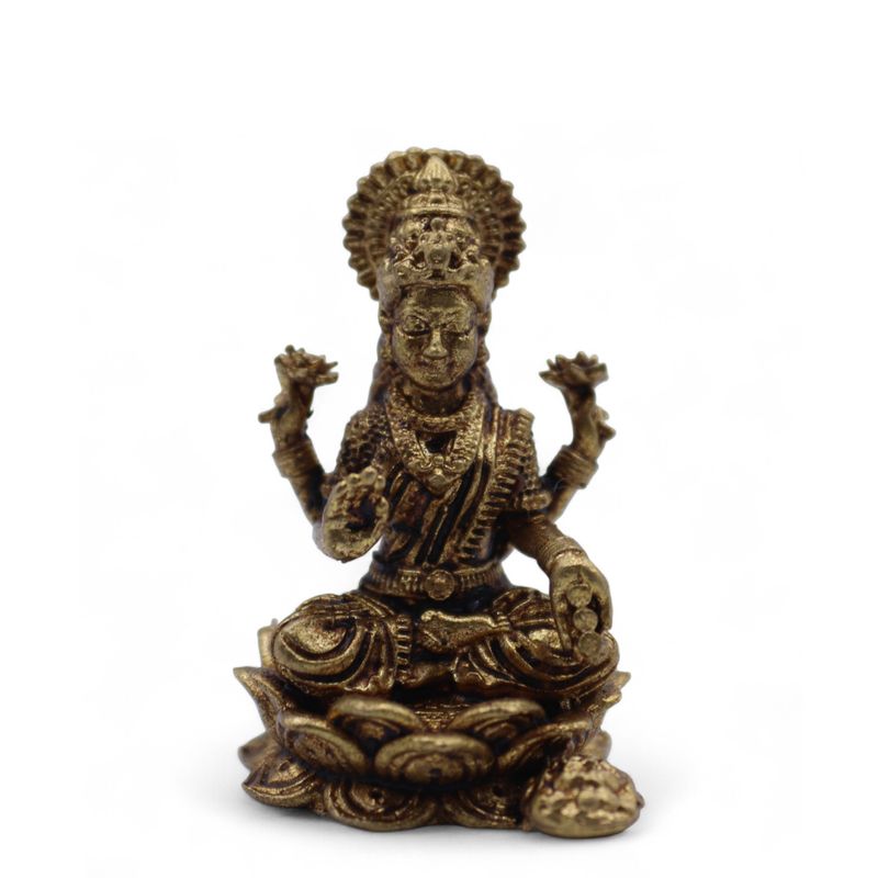 Brass Miniature Gods - Laxmi (11gms)  - 30mm