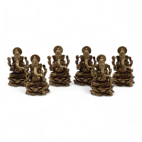 Brass Miniature Gods - Ganesha (22gms) - 37mm