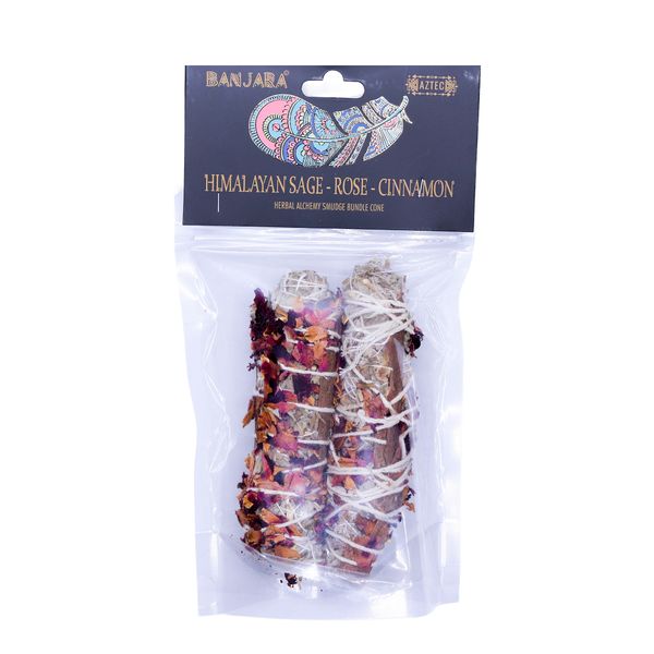 Banjara Smudge Sticks - Himalayan Sage, Rose, Cinnamon
