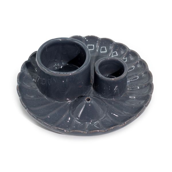 Palo Santo Stick & Smudge Holder - Lotus Flower - Grey Gloss