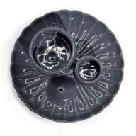 Palo Santo Stick & Smudge Holder - Lotus Flower - Grey Gloss