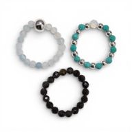 Nymph Spirit Gemstone Ring Set - Endless Ocean