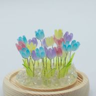 Floral Glow Garden Dome - 20 Multi Tulips - LED USB