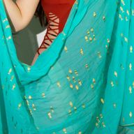 Nomad Sari - Pareo - Turquoise & Gold Fish Design