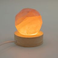6cm Round Wooden USB LED Stand - Cool/Warm/Daylight