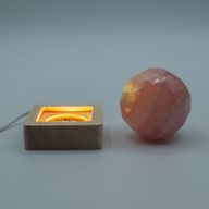 6cm Square Wooden USB LED Stand - Multi Colour