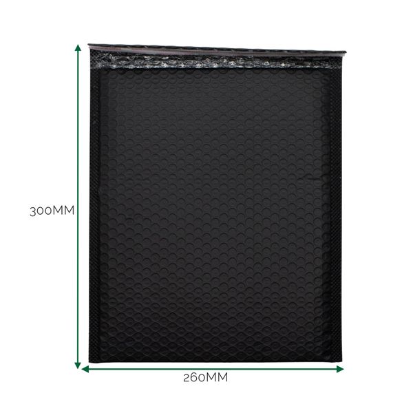 Black Poly Bubble Envelope (260x300+40mm)