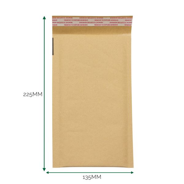 Kraft Padded Bubble Envelope (135x225+40mm)