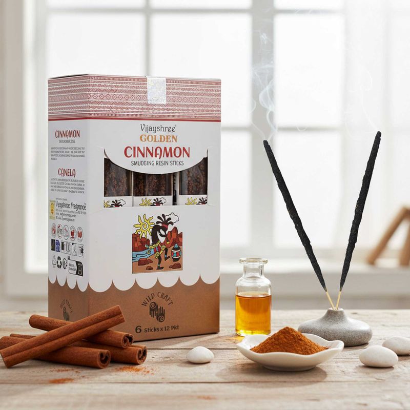 30g Golden Cinnamon Smudging Resin Sticks (6s)