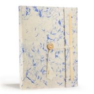 Lrg Lokta Mixed Blue Cotton Notebook (21x15cm) - 45 pages - inc bookmark