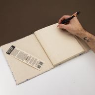 Lrg Lokta Mixed Blue Cotton Notebook (21x15cm) - 45 pages - inc bookmark