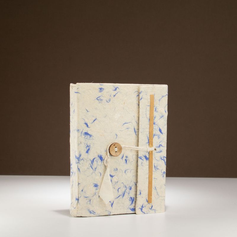 Med Lokta Mixed Blue Cotton Notebook (15x12cm) - 45 pages