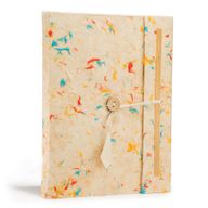 Lrg Lokta Mixed Colour Cotton Notebook (21x15cm) - 45 pages - inc bookmark