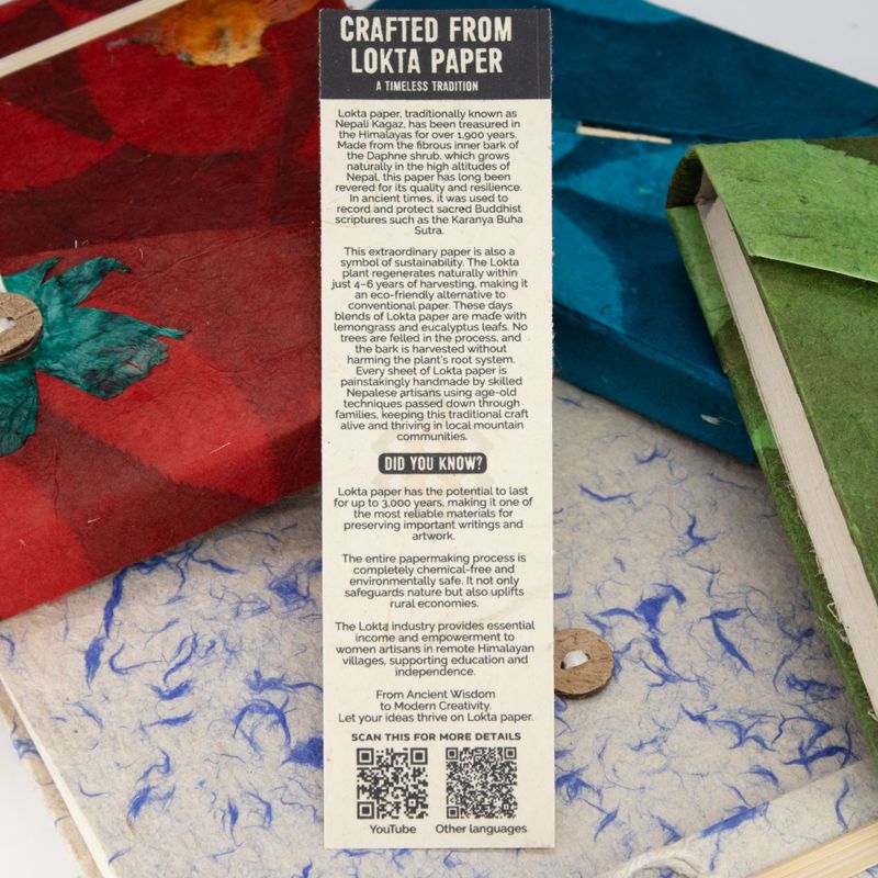 Med Lokta Mixed Colour Cotton Notebook (15x12cm) - 45 pages