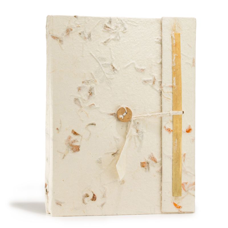 Lrg Lokta Mixed Flowers Notebook (21x15cm) - 45 pages - inc bookmark