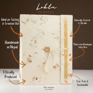 Lrg Lokta Mixed Flowers Notebook (21x15cm) - 45 pages - inc bookmark
