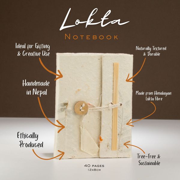 Mini Lokta Mixed Flowers Notebook (12x8cm) 40 pages