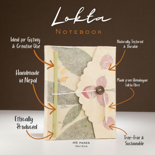 Med Lokta Bougainvillea Notebook (15x12cm) - 45 pages