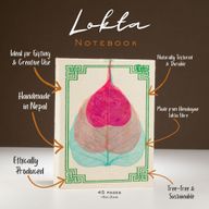 Med Lokta Bodhi Leaf Notebook (15x12cm) - 45 pages (assorted)