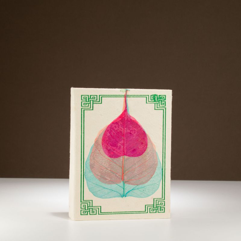 Med Lokta Bodhi Leaf Notebook (15x12cm) - 45 pages (assorted)