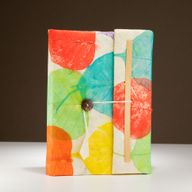 Lrg Lokta Colourful Leaves Notebooks (21x15cm) - 45 pages