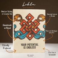 Lrg Lokta Inspiration Notebook (21x15cm) - 45 pages - Your Potential - inc bookmark