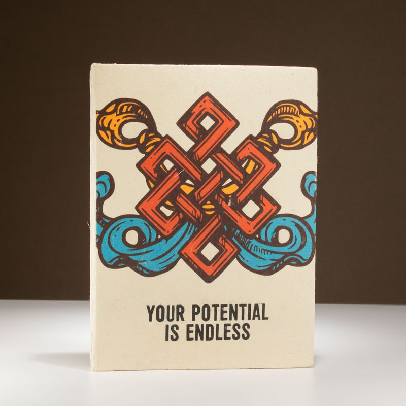 Lrg Lokta Inspiration Notebook (21x15cm) - 45 pages - Your Potential - inc bookmark