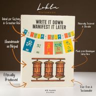 Lrg Lokta Inspiration Notebook (21x15cm) - 45 pages - Write it Down - inc bookmark