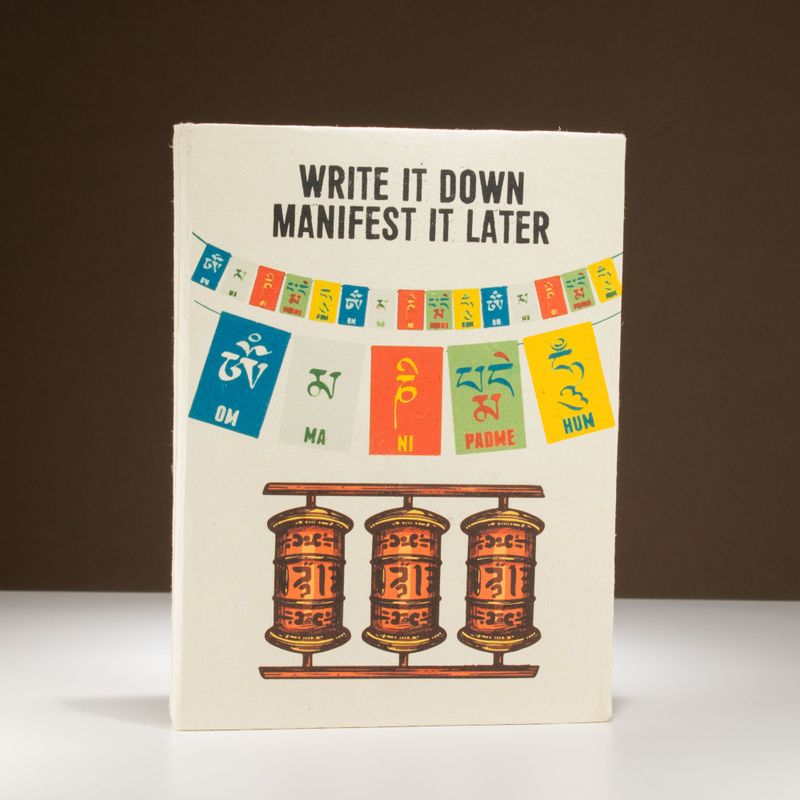 Lrg Lokta Inspiration Notebook (21x15cm) - 45 pages - Write it Down - inc bookmark