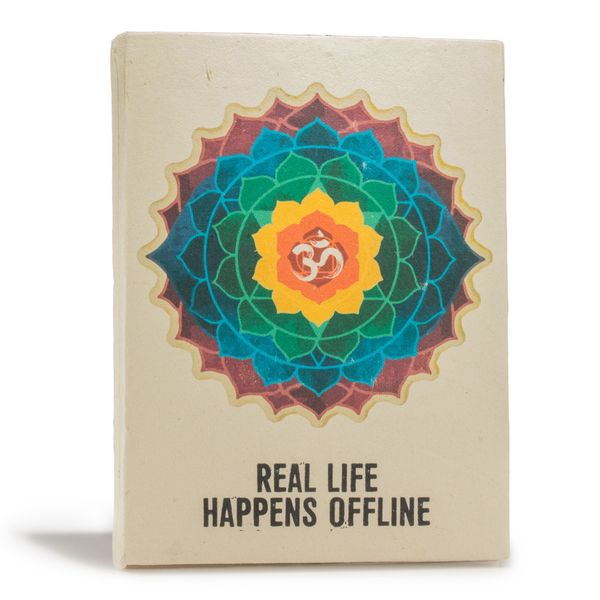 Lrg Lokta Inspiration Notebook (21x15cm) - 45 pages - Real Life - inc bookmark