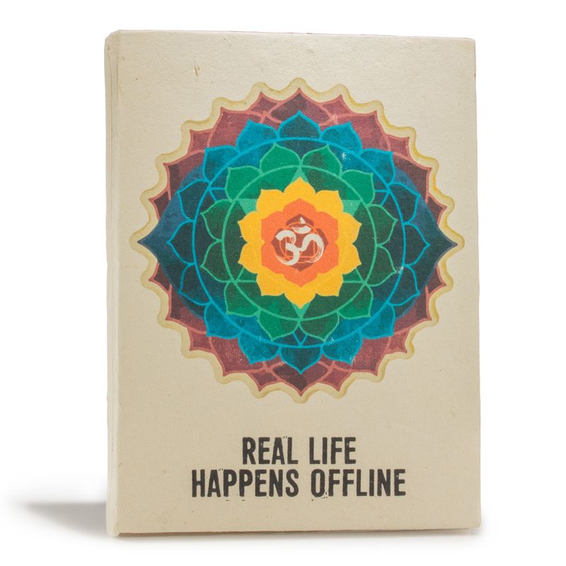 Lrg Lokta Inspiration Notebook (21x15cm) - 45 pages - Real Life - inc bookmark