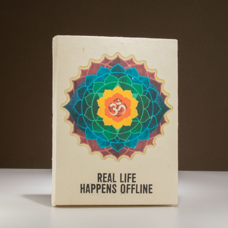 Lrg Lokta Inspiration Notebook (21x15cm) - 45 pages - Real Life - inc bookmark